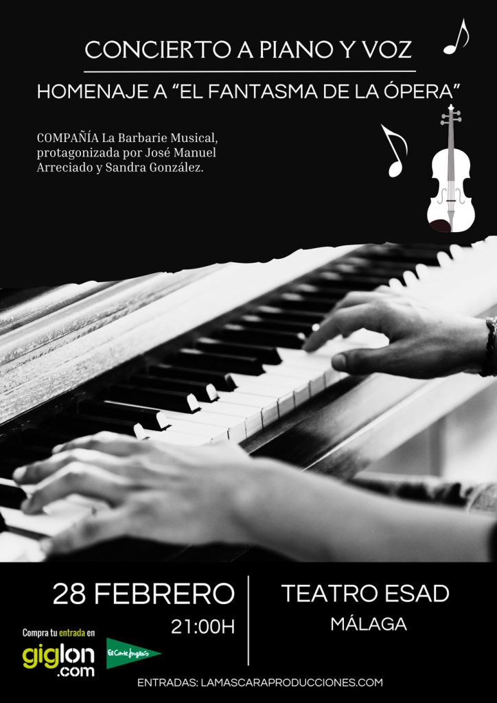 cartel fantasma de la opera 28 de febrero en malaga