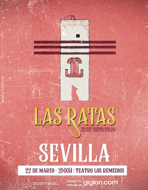 cartel las ratas bienvenido sevilla 22 de marzo