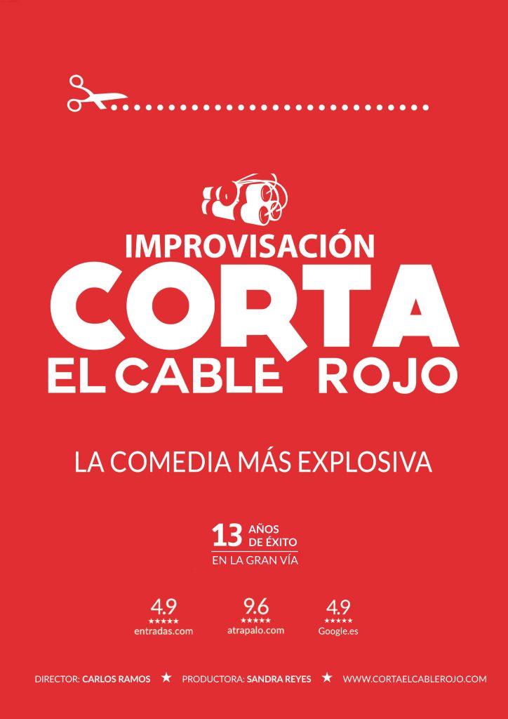 Cartel de Improvisación Corta el cable rojo