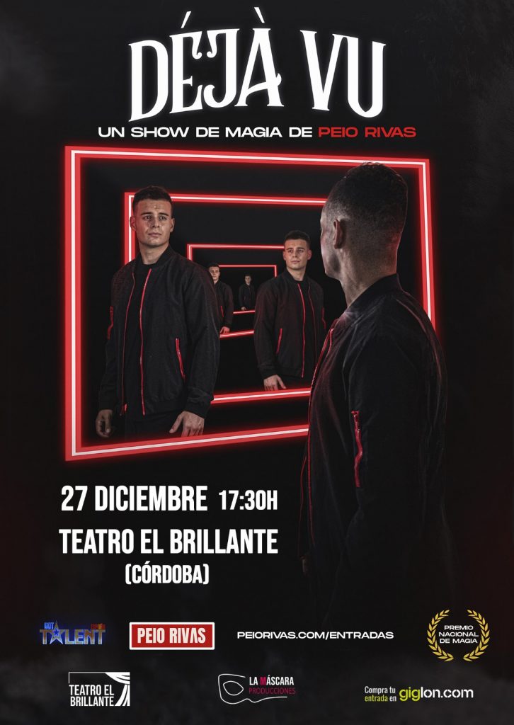 Cartel de Déja Vù, Un Show de Magia de Peio Rivas