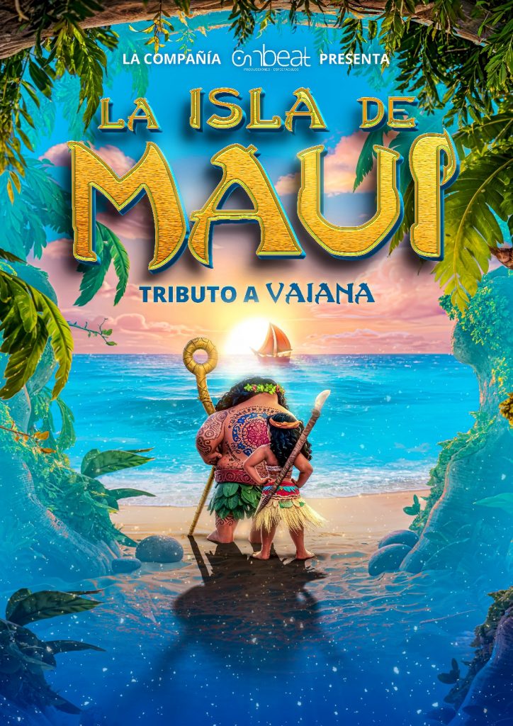 Cartel de La Isla de Maui, tributo a Vaiana, la película de Disney