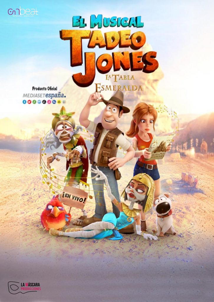 Cartel El Musical de Tadeo Jones, la Tabla Esmeralda