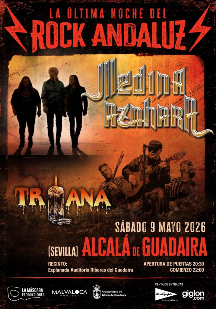 Cartel La ultima noche del rock andaluz, Medina Azahara y Triana