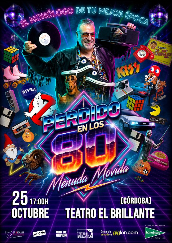 Cartel perdidos en los 80 cordoba