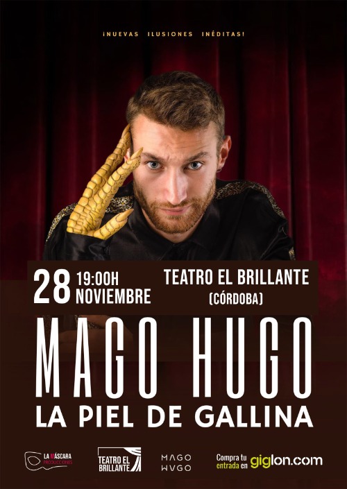 Cartel Mago Hugo la piel de gallina