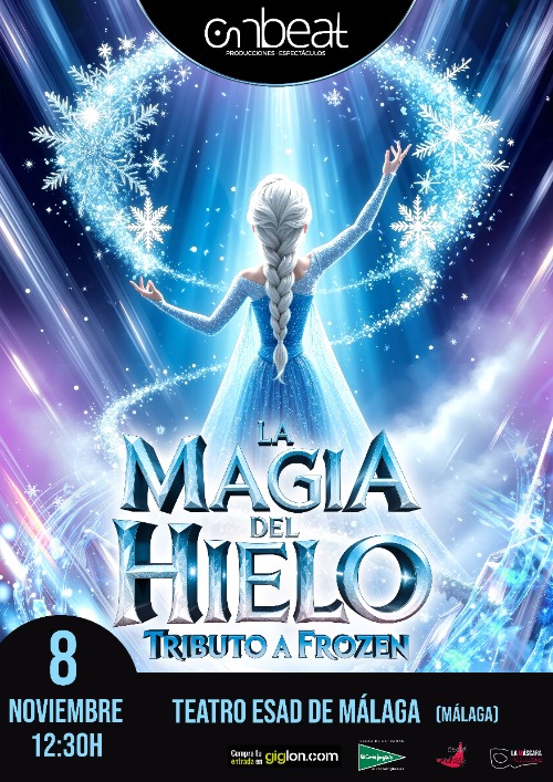 Cartel la magia del hielo tributo a frozen